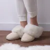TEXTURED FAUX FUR MULE Slippers Womens Cream sold by House of Slippers