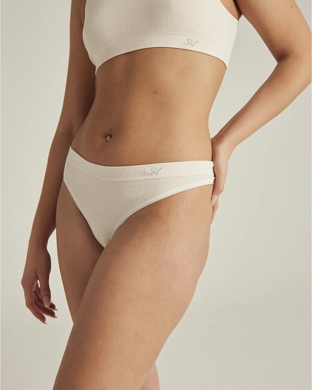 The TENCEL™ Seamless Thong - White Sand sold by Nudea product image thumbnail 3