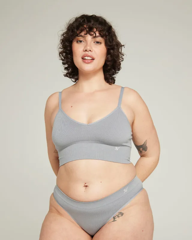 The TENCEL™ Seamless Bralette - Storm Grey sold by Nudea