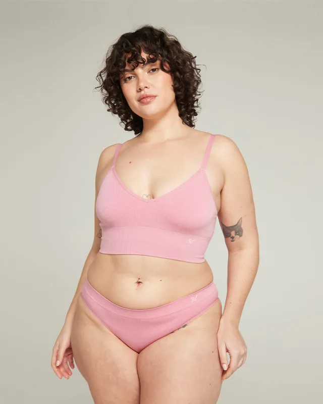 The TENCEL™ Seamless Bralette - Rose Pink sold by Nudea