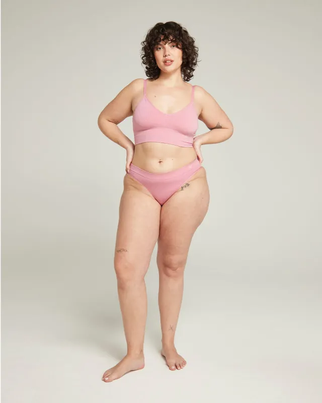 The TENCEL™ High Leg Brief - Rose Pink sold by Nudea