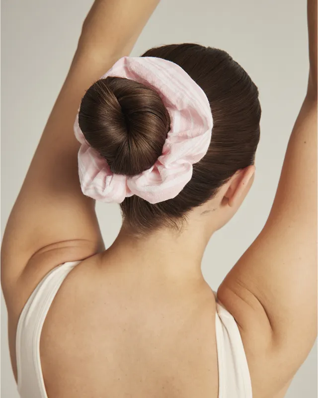 The Scrunchie - Fondant Pink Stripe sold by Nudea