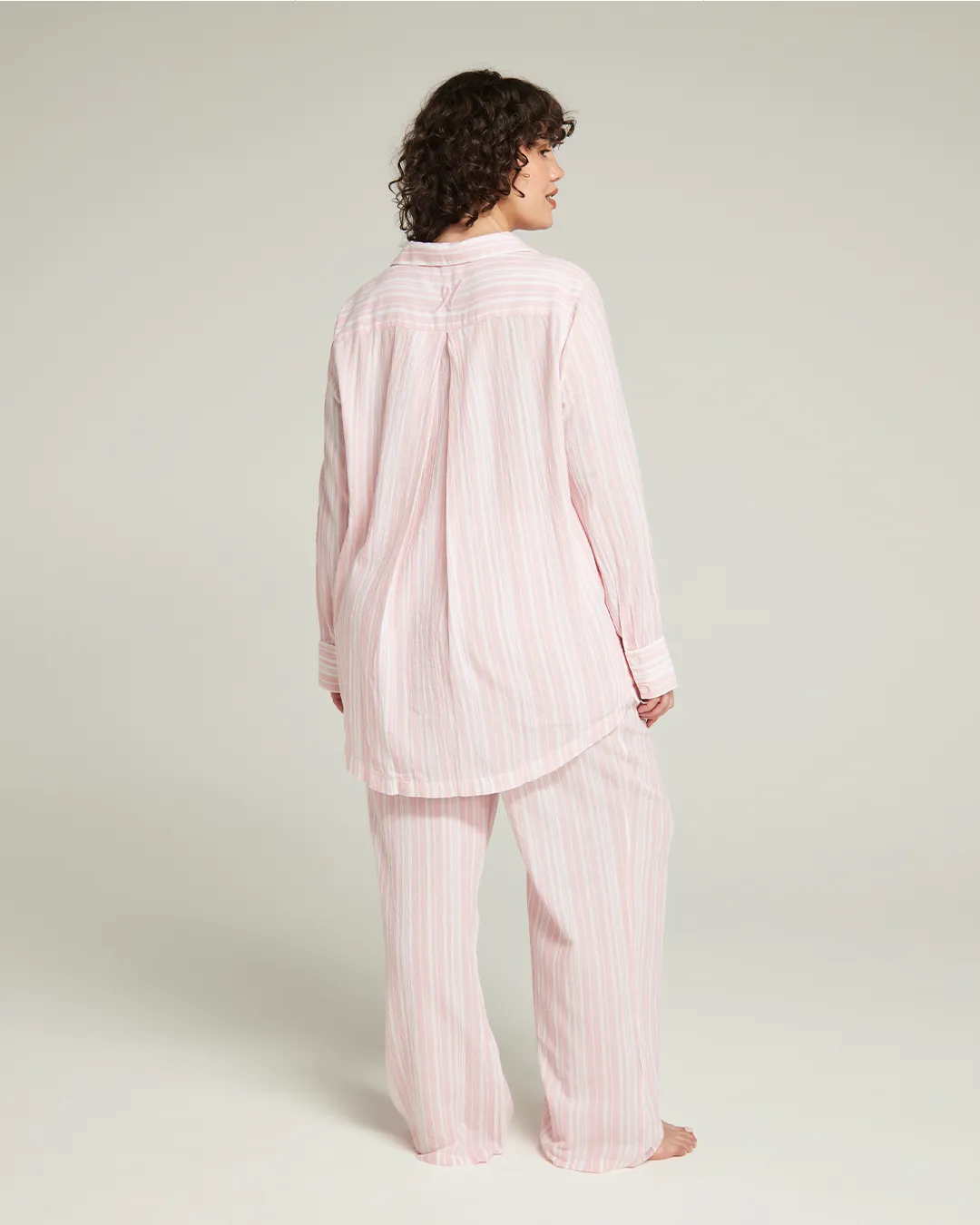 The Midi Shirt - Fondant Pink Stripe sold by Nudea product image thumbnail 3