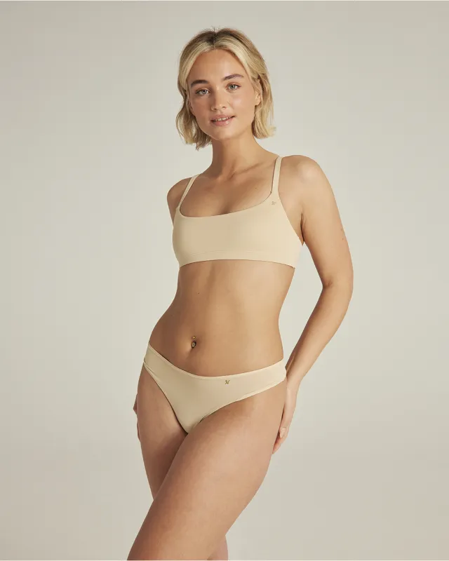 The Stretch Scoop Neck Bralette - Bare 01 sold by Nudea