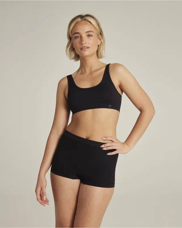 The Essentials Crop Top 2 Pack - Black & Blush Pink sold by Nudea