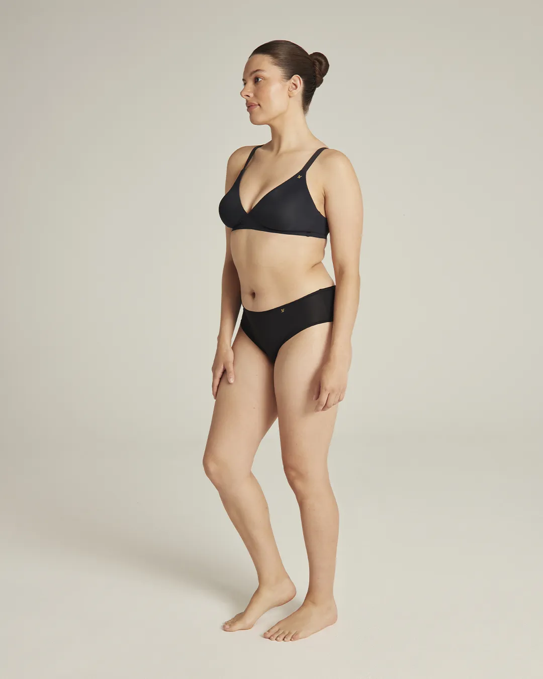 The Stretch Mid Rise Bikini Brief - Black sold by Nudea product image thumbnail 4