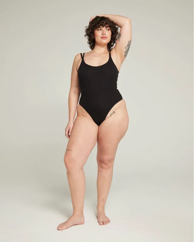 The Organic Cotton Classic Bodysuit - Black sold by Nudea