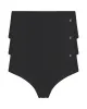 The Organic Cotton Midi Brief 3 Pack - Black sold by Nudea