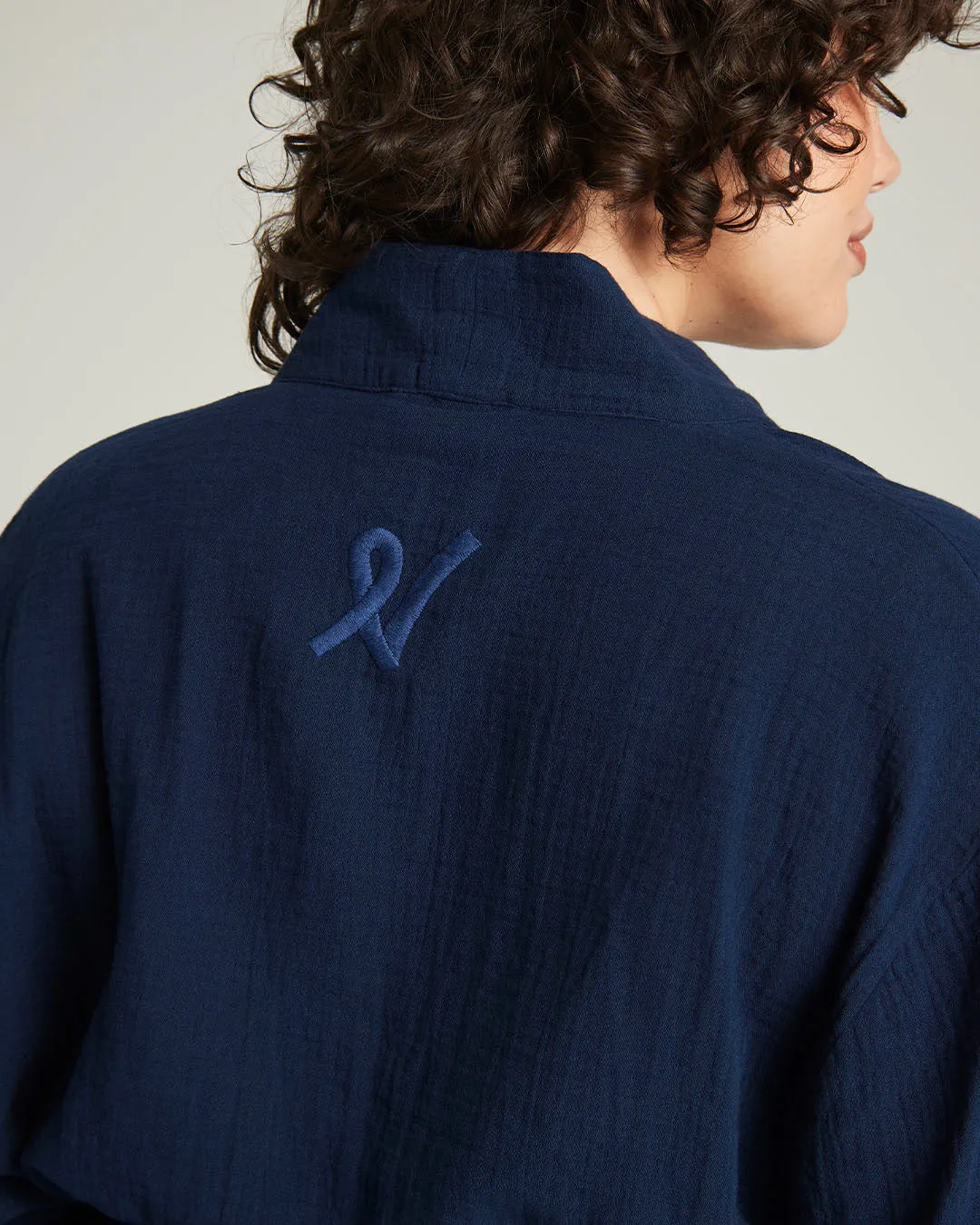 The Classic Belted Robe - Navy sold by Nudea product image thumbnail 5