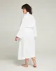 The Classic Belted Robe  - Cotton White sold by Nudea