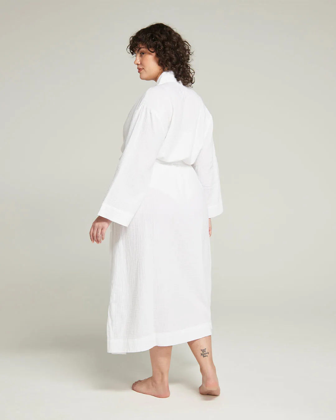 The Classic Belted Robe - Cotton White sold by Nudea product image thumbnail 3
