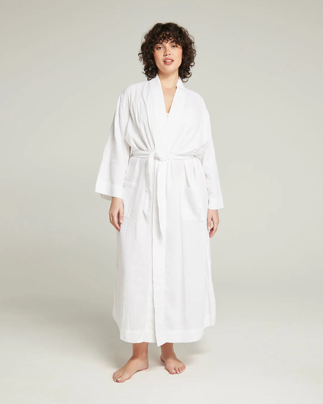 The Classic Belted Robe - Cotton White sold by Nudea product image thumbnail 4