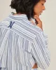 The Cropped Shirt - French Navy Stripe sold by Nudea