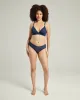 The Sheer Deco Hipster Brief - Navy sold by Nudea
