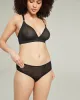 The Sheer Deco Hipster Brief - Black sold by Nudea