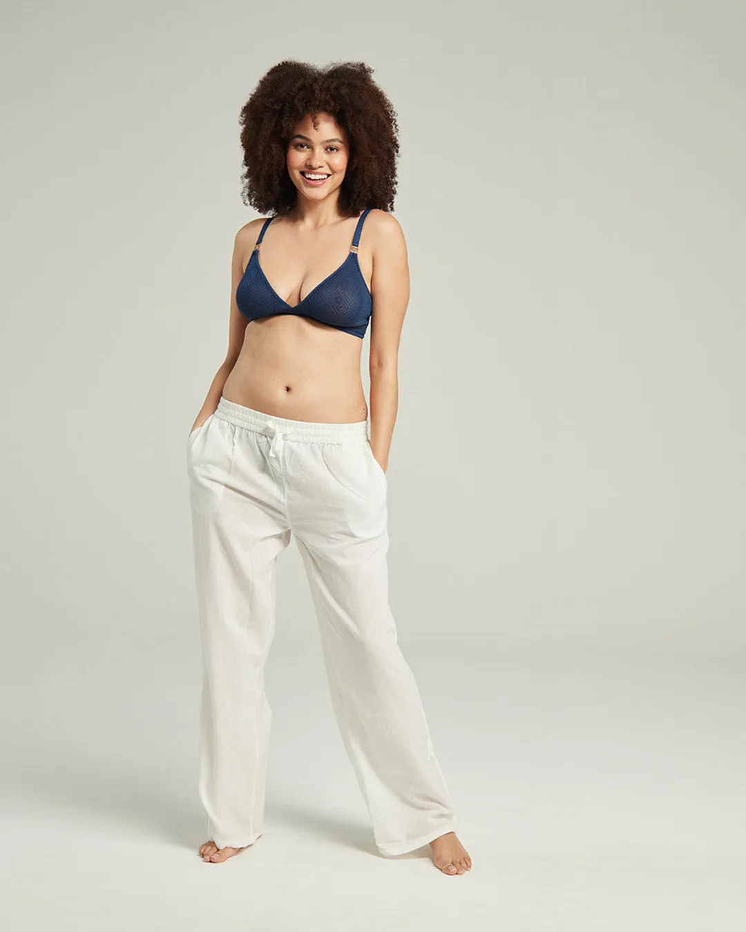 The Sheer Deco Easy Does It Bralette - Navy sold by Nudea product image thumbnail 3