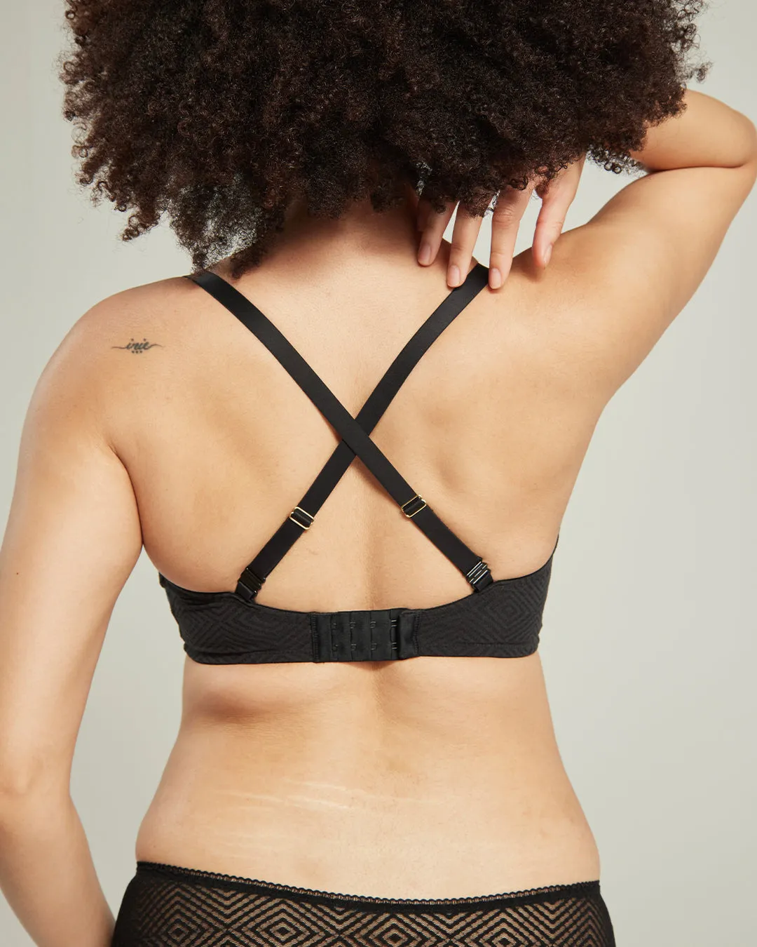 The Sheer Deco Easy Does It Bralette - Black sold by Nudea product image thumbnail 3