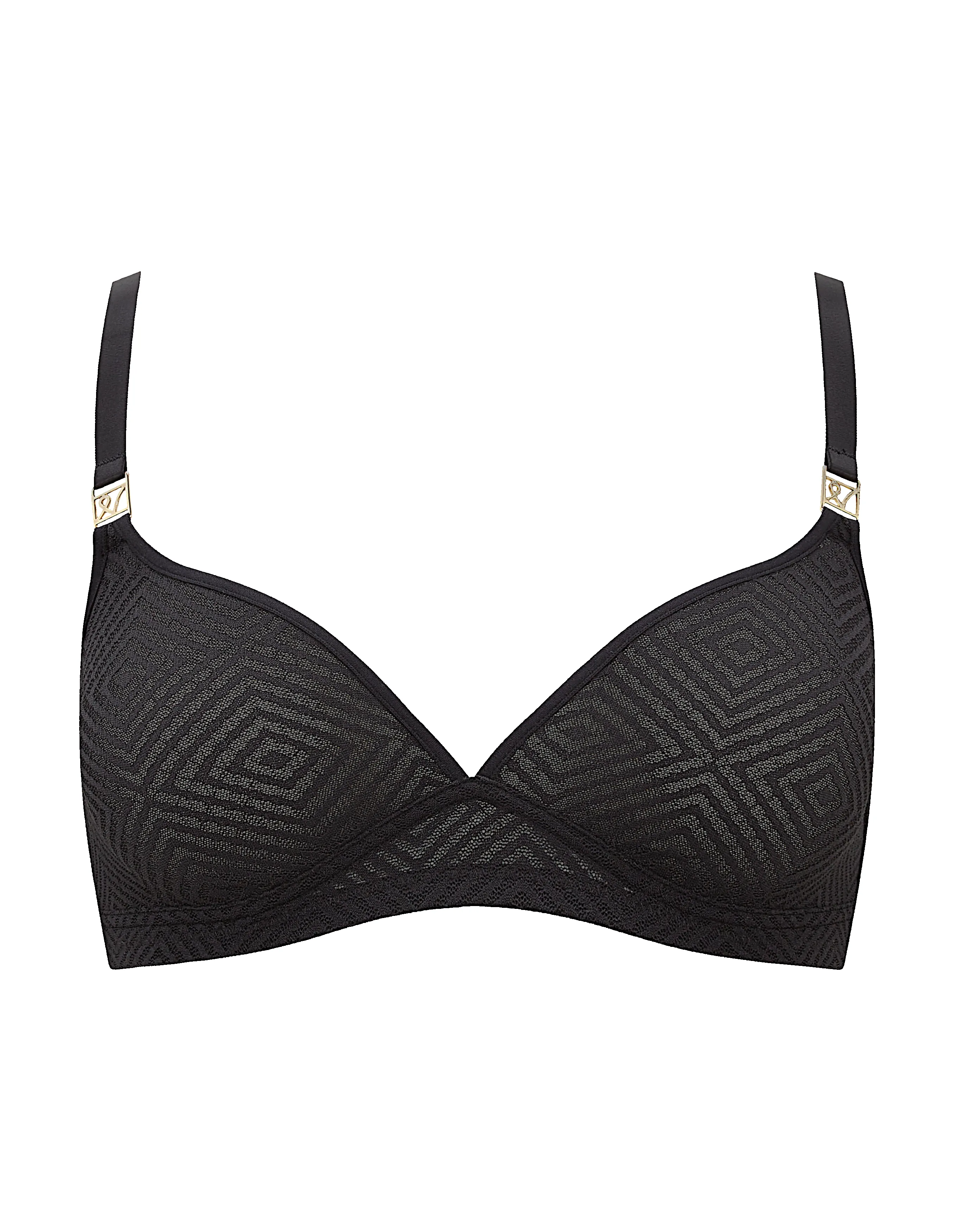 The Sheer Deco Easy Does It Bralette - Black sold by Nudea product image thumbnail 5