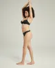 The Sheer Deco Barely There Thong - Black sold by Nudea