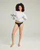 The Sheer Deco Barely There Thong - Black sold by Nudea