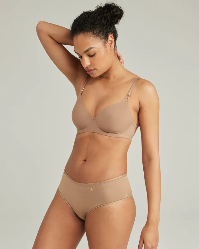 The Stretch Boss Full Cover Bra - Bare 03 sold by Nudea