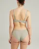 The Stretch Mid Rise Bikini Brief - Sage Green sold by Nudea