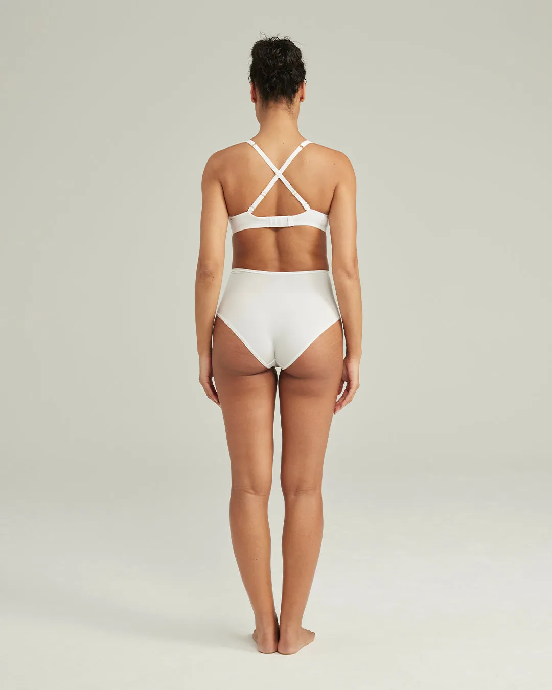 The Stretch High Waisted Brief - Cotton White sold by Nudea product image thumbnail 2