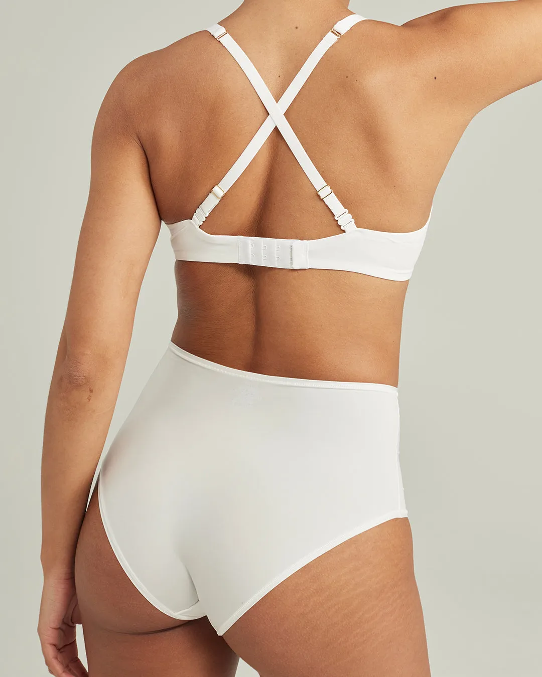 The Stretch High Waisted Brief - Cotton White sold by Nudea product image thumbnail 4