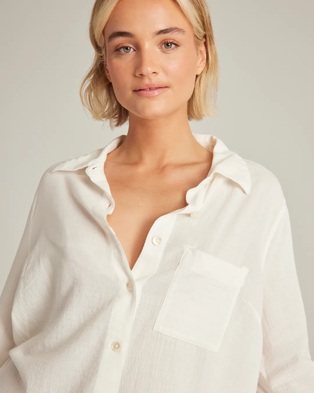 The Midi Shirt - Cotton White sold by Nudea product image thumbnail 2