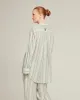 The Midi Shirt -Sage Stripe sold by Nudea