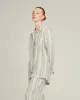 The Midi Shirt -Sage Stripe sold by Nudea