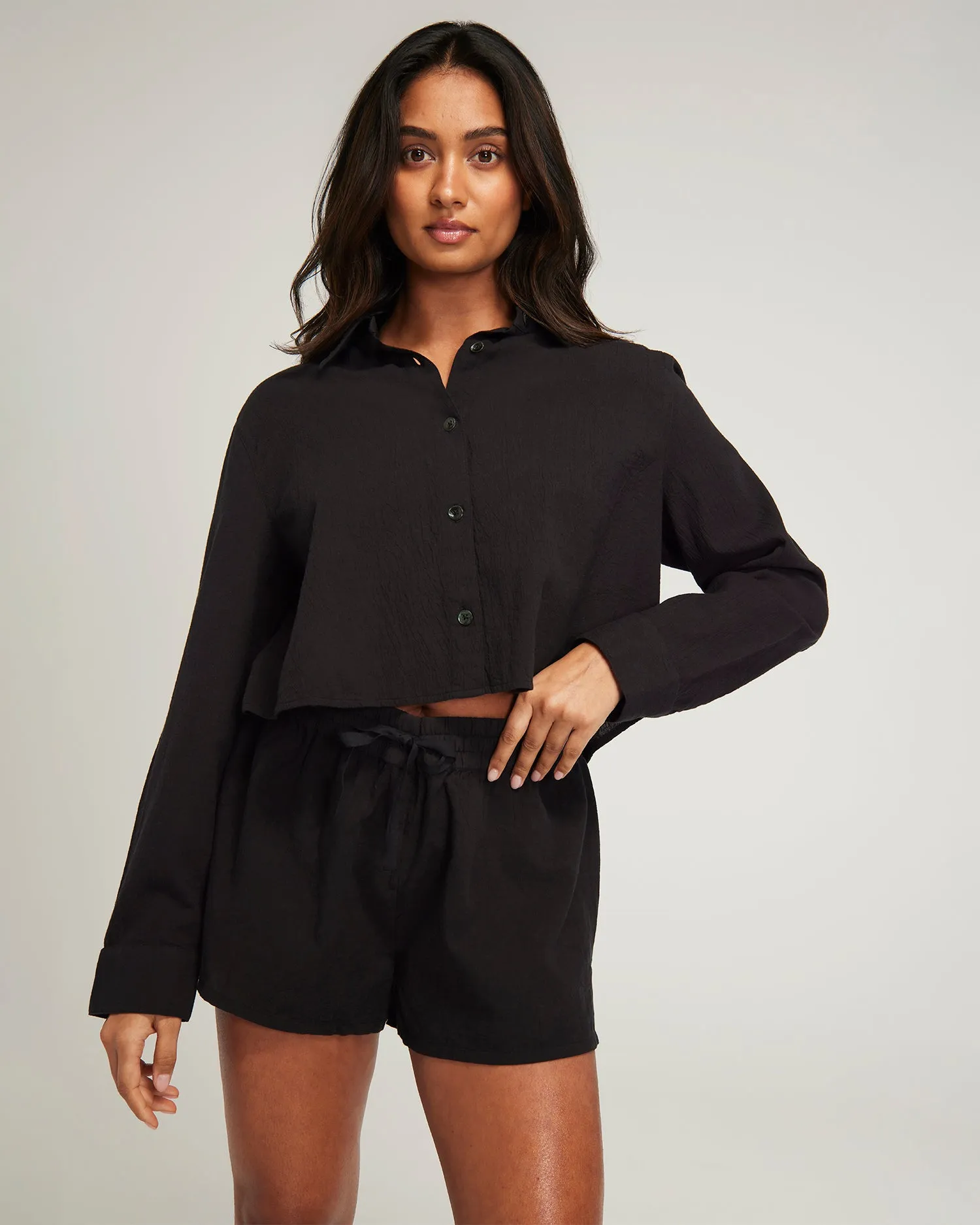 The Cropped Shirt - Black sold by Nudea product image thumbnail 3