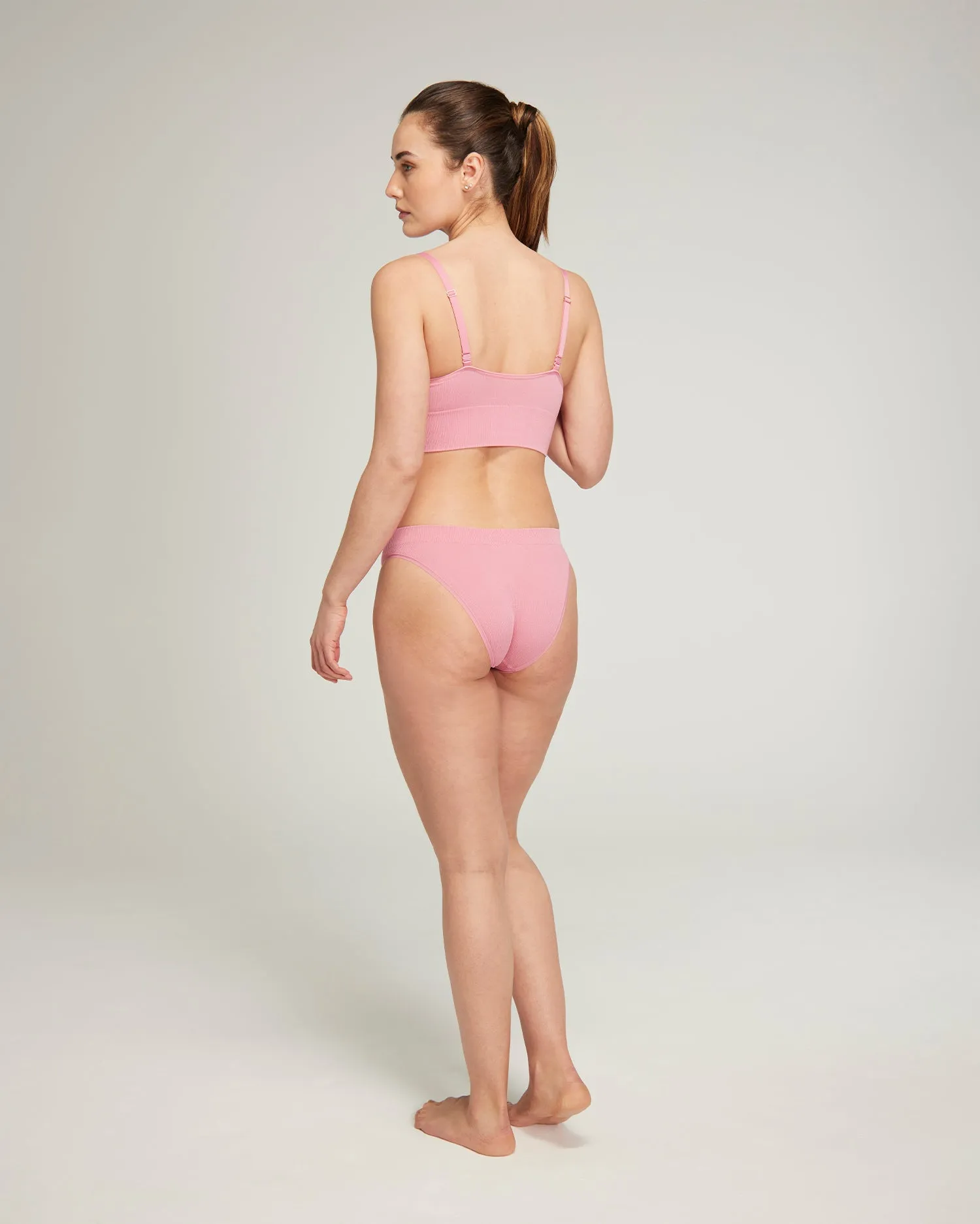 The TENCEL™ High Leg Brief 3 Pack - White/Pink/Grey sold by Nudea