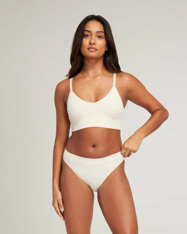 The TENCEL™ Seamless Bralette 2 Pack - White Sand/Storm Grey sold by Nudea