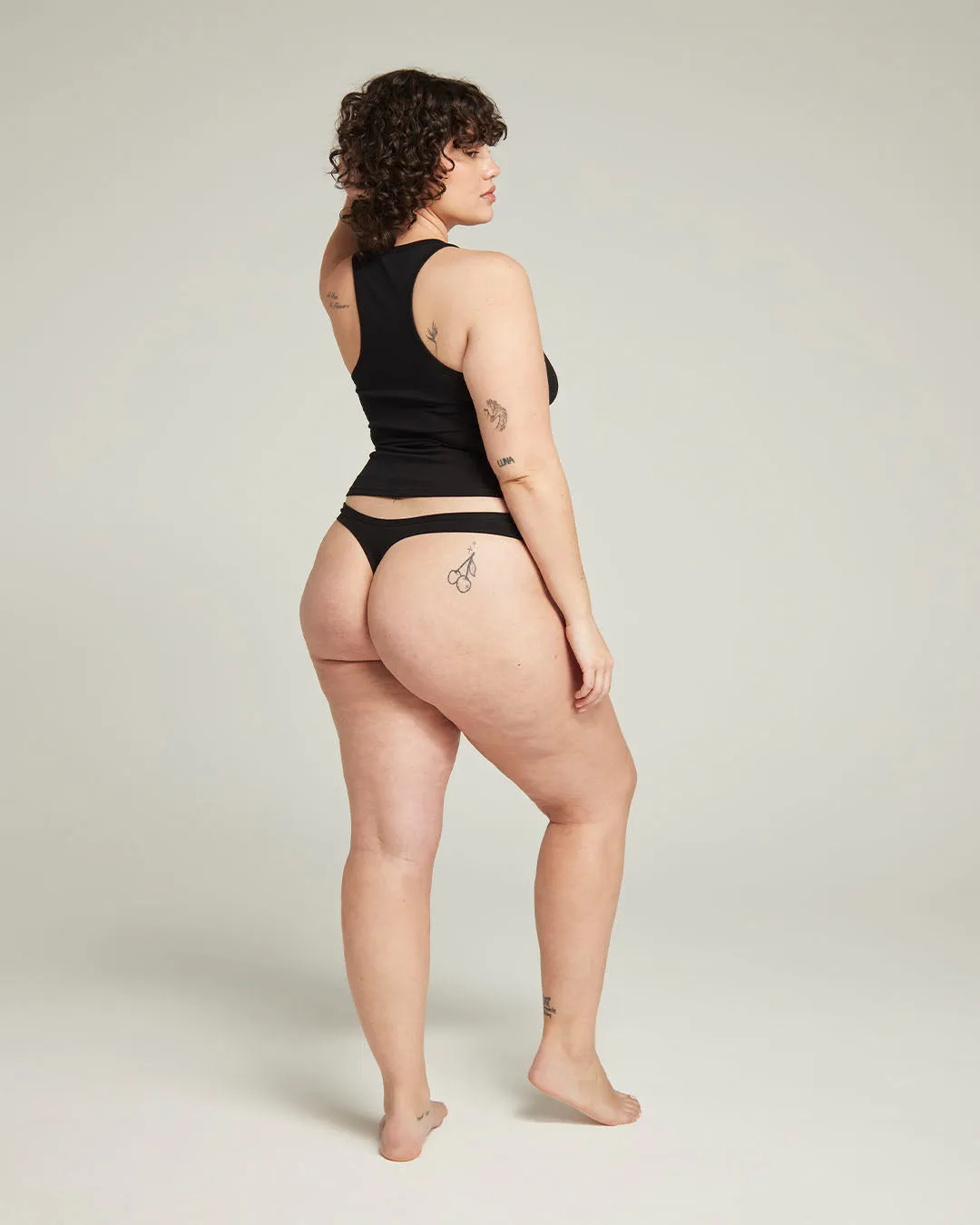 The Organic Cotton Dipped Thong 2 Pack - Black sold by Nudea product image thumbnail 3