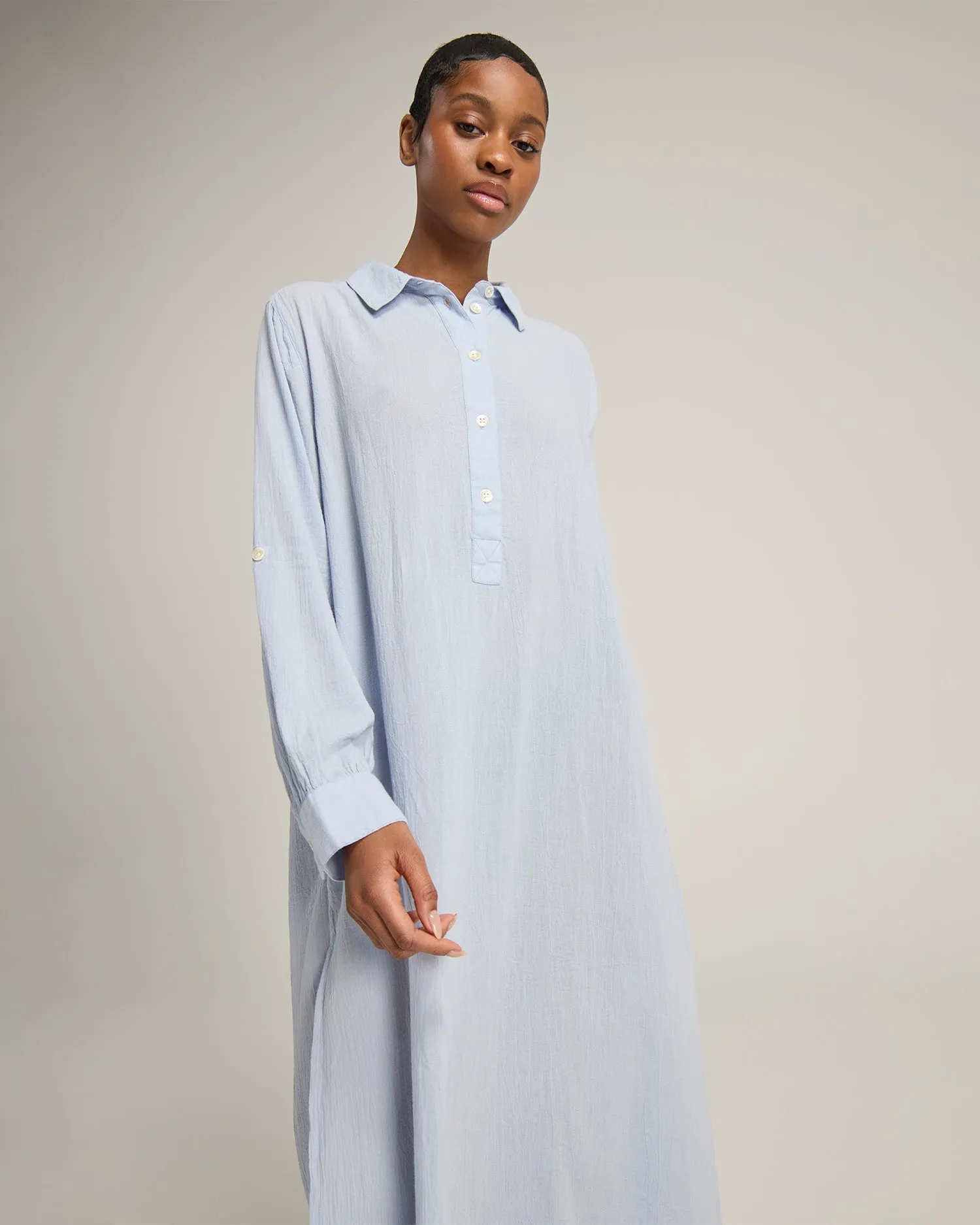 The Maxi Shirt - Sky sold by Nudea