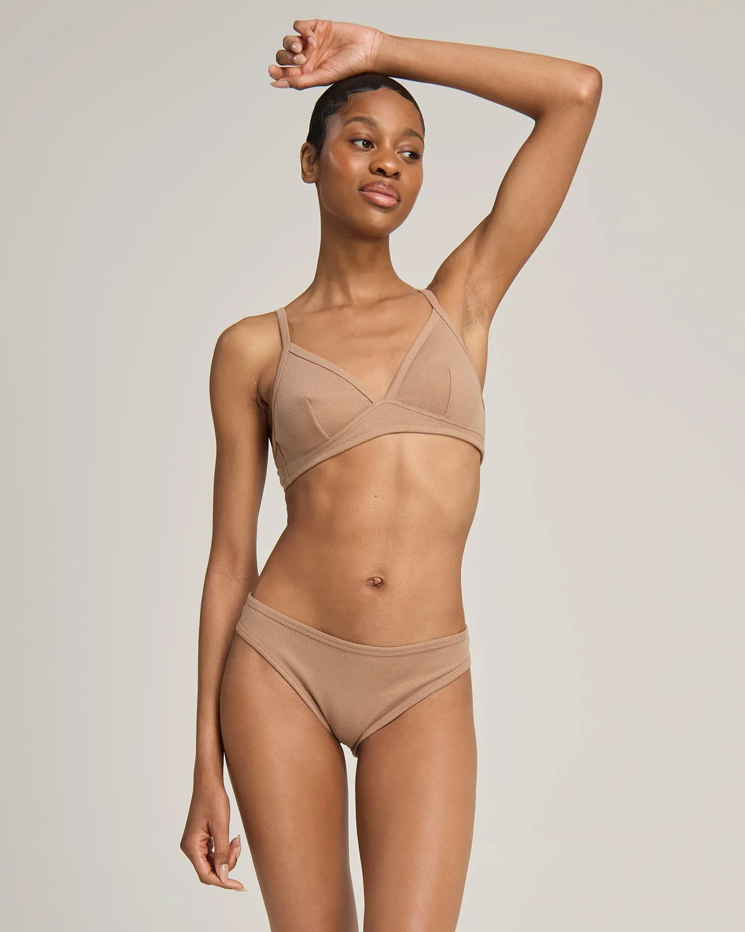 The Organic Cotton Easy Does It Bralette - Mocha sold by Nudea product image thumbnail 4