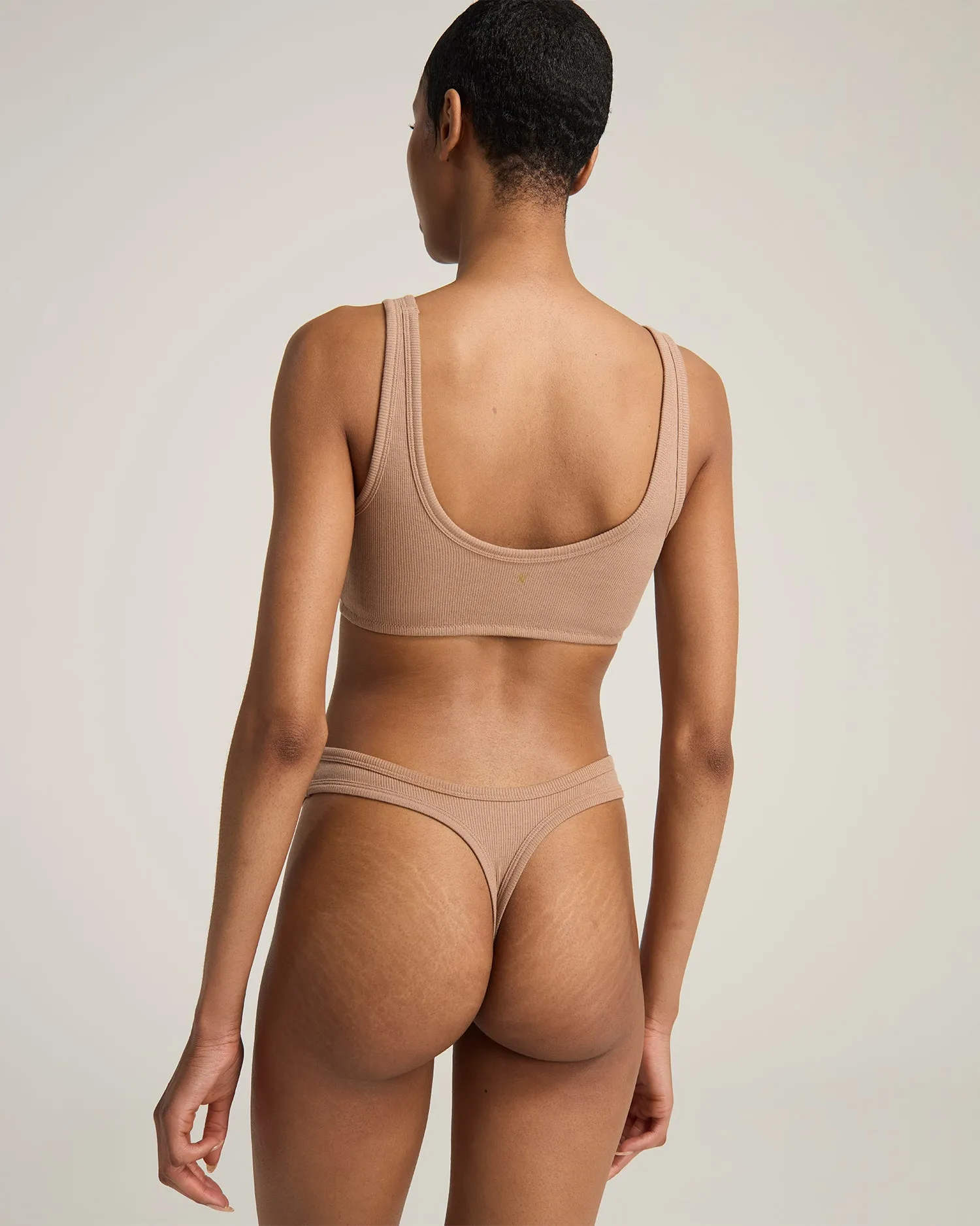 The Organic Cotton Dipped Thong 2 Pack - Mocha sold by Nudea product image thumbnail 3