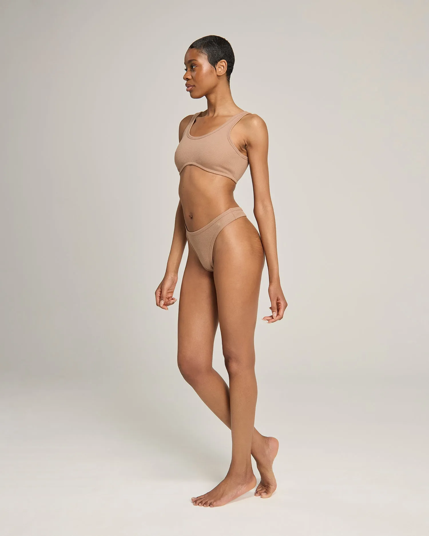 The Organic Cotton Dipped Thong 2 Pack - Mocha sold by Nudea product image thumbnail 4