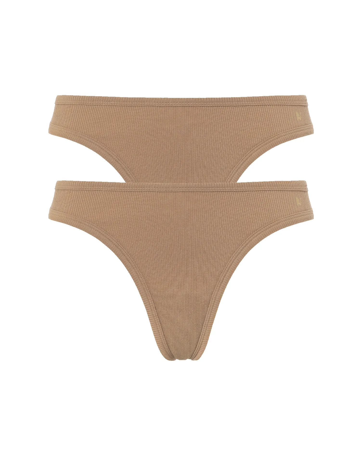 The Organic Cotton Dipped Thong 2 Pack - Mocha sold by Nudea product image thumbnail 5