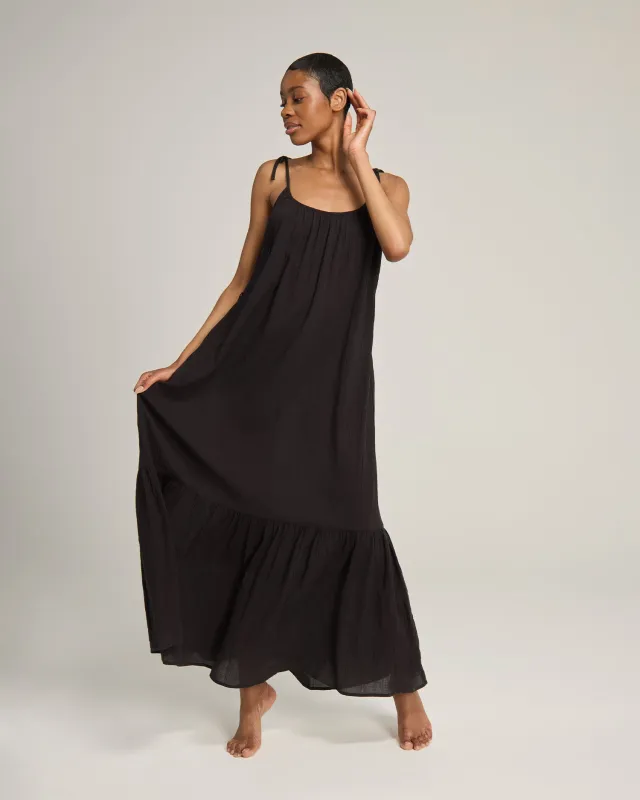 The Trapeze Dress - Black sold by Nudea