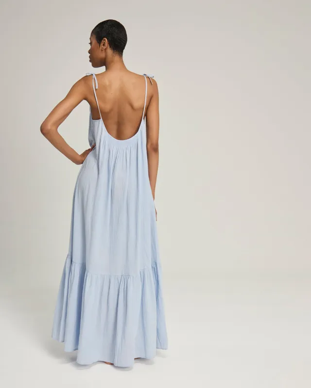 The Trapeze Dress - Sky sold by Nudea