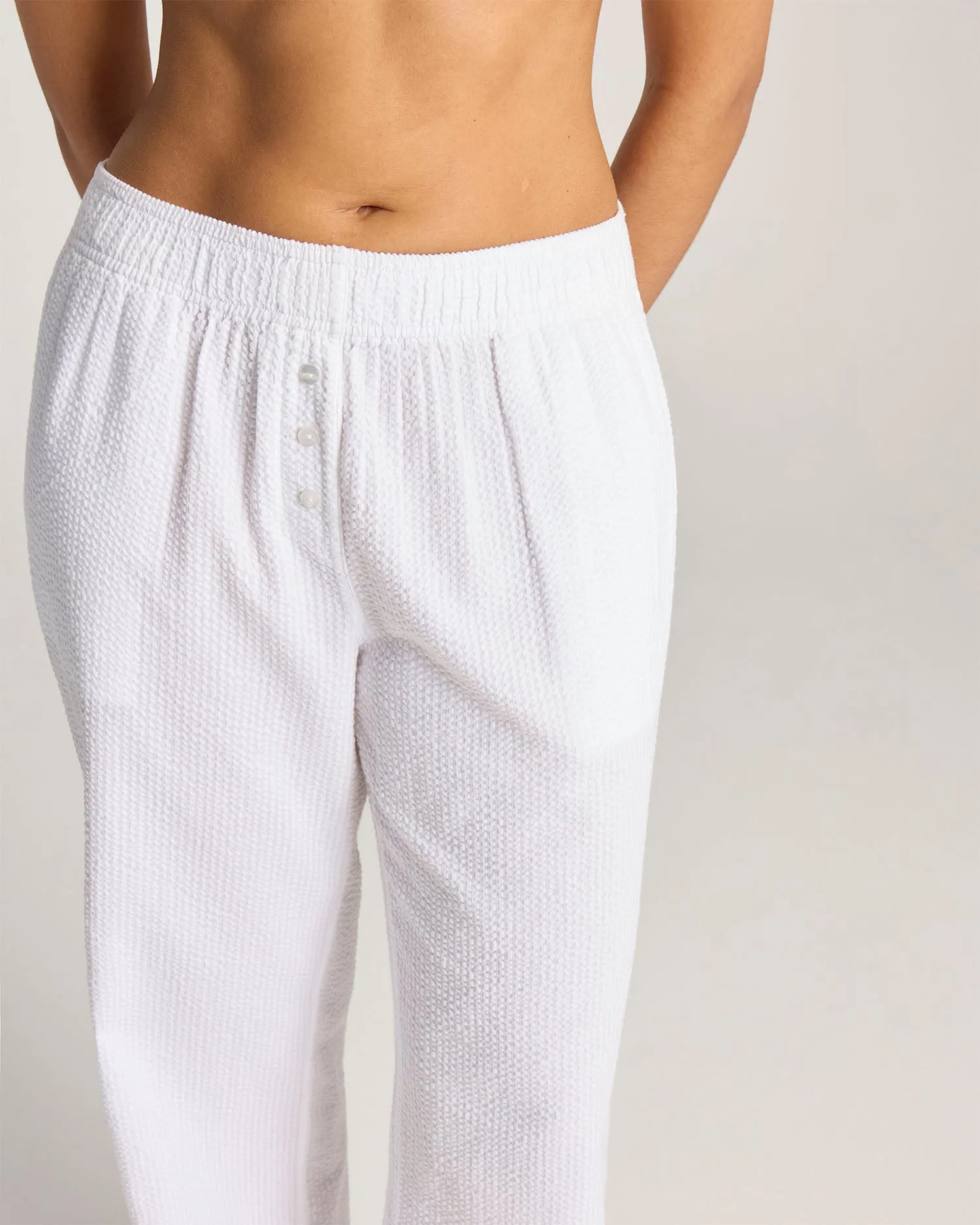 Seersucker Button Trouser - White sold by Nudea product image thumbnail 2