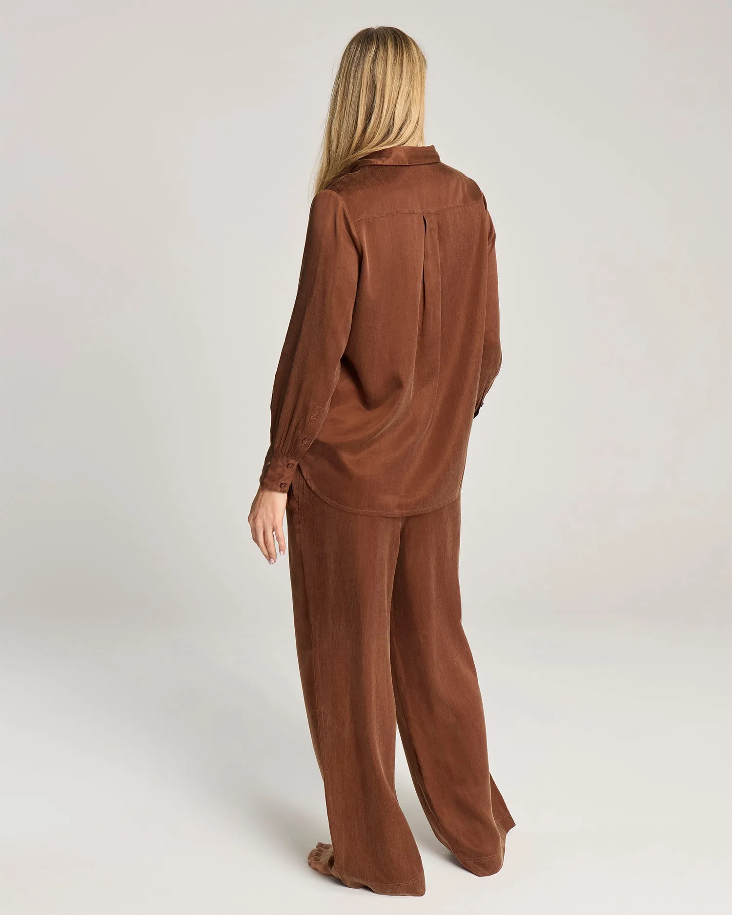 Eco-Luxe Midi Shirt - Cocoa sold by Nudea product image thumbnail 3