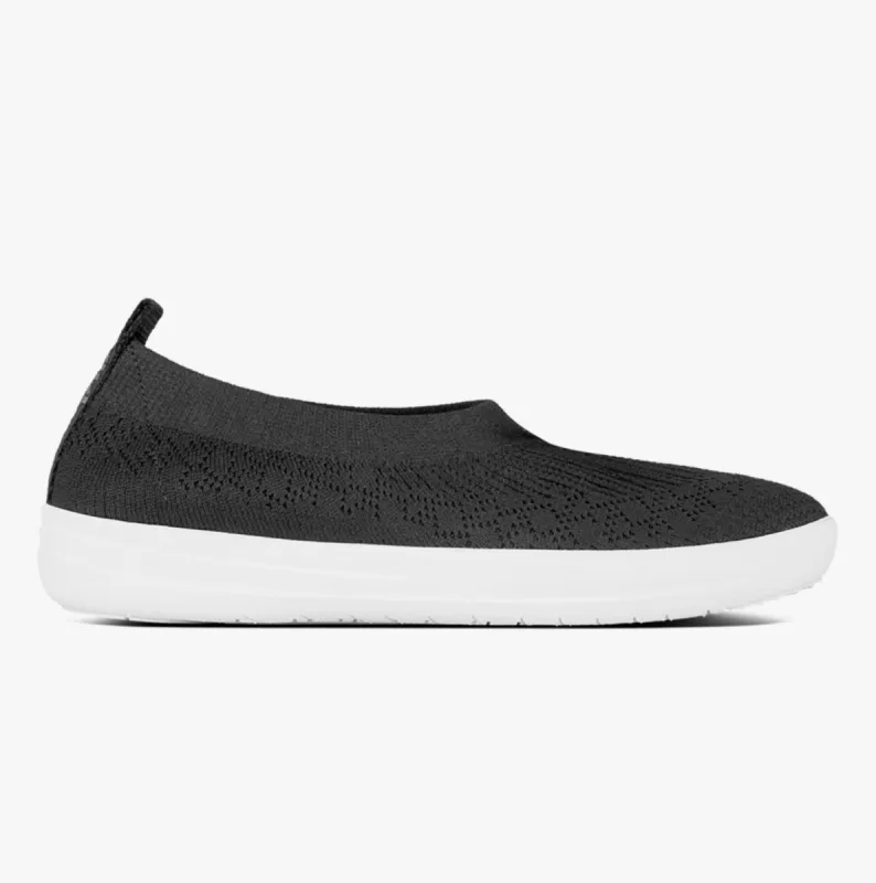 UBERKNIT SLIP ON Womens Ballerina Flats Black sold by Shuperb
