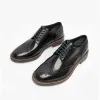 Base London WOBURN Mens Polished Leather Brogue Shoes Black sold by Shuperb