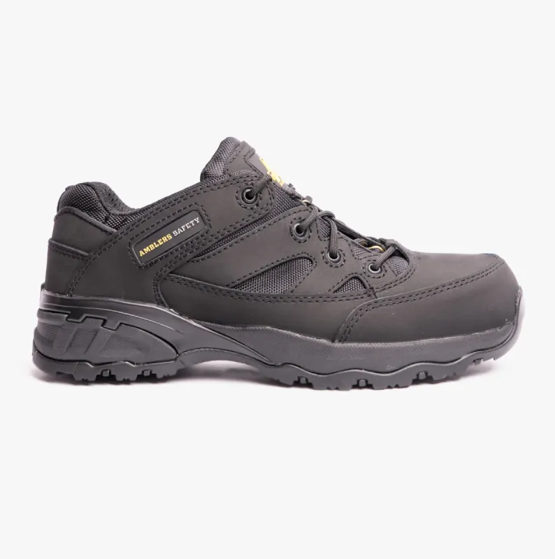 Amblers Safety FS68C Unisex Leather Safety Trainers Black sold by Shuperb