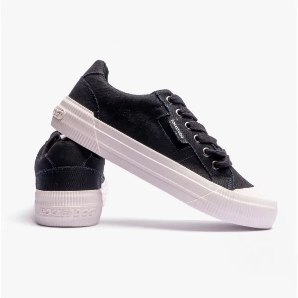 Rocket Dog CHEERY Womens Casual Trainers Black/White sold by Shuperb product image thumbnail 5