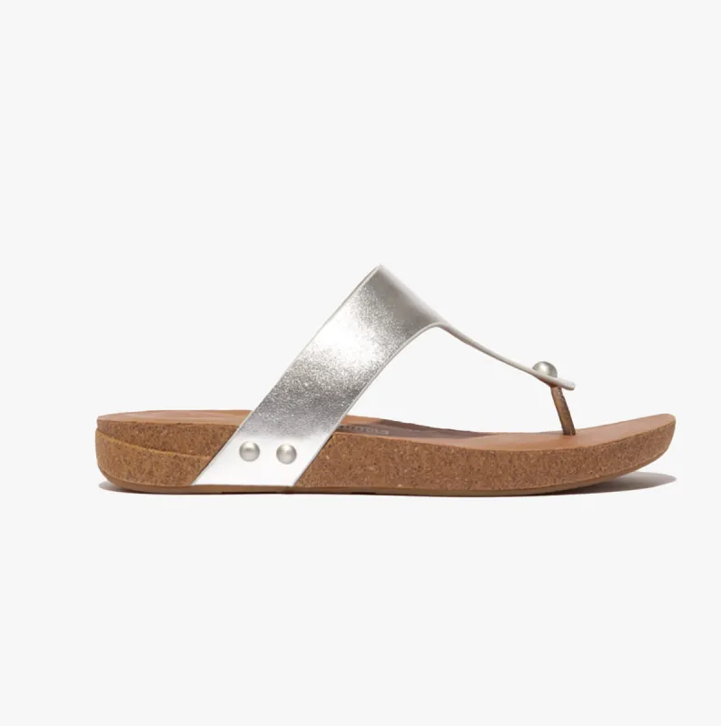 FitFlop iQUSHION METALLIC Womens Toe Post Silver sold by Shuperb