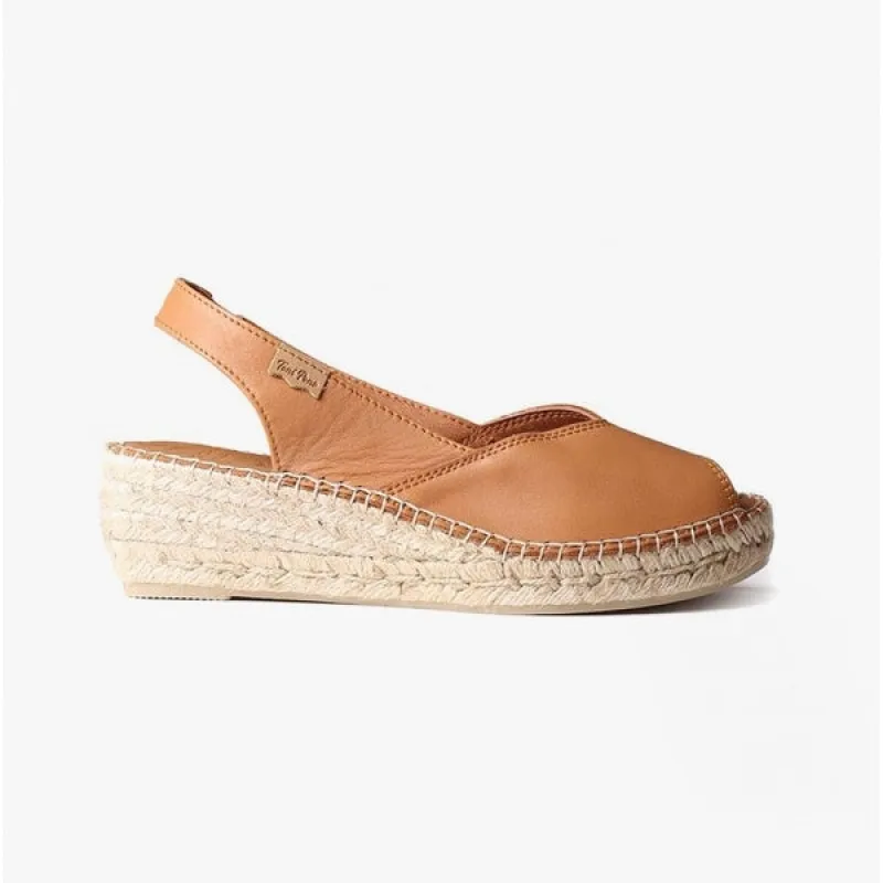 Toni Pons BERNIA Womens Leather Slingback Espadrilles Tan sold by Shuperb